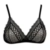 Nokaya Women's Sci-fi Lace Triangle Bralette - Black In Black