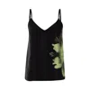 Nokaya Women's Silk Dreamscape Camisole Black Flower In Black