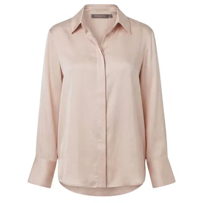 Nokaya Women's Silk Dreamscape Shirt In Transcendent Pink