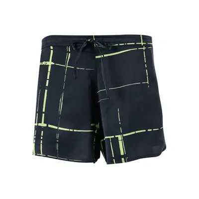 Nokaya Women's Silk Dreamscape Shorts Black Check