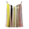 Nokaya Women's White Art Stripes Silk Camisole In White