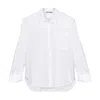 Nokaya Women's White Linen Voile Shirt In White