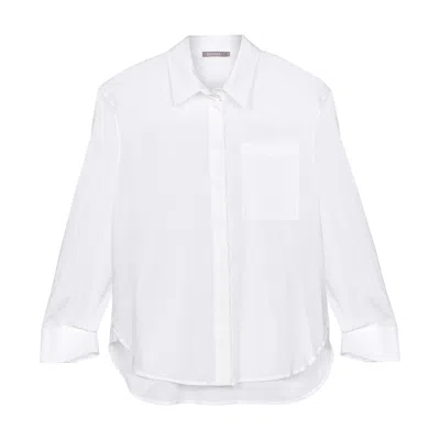 Nokaya Women's White Linen Voile Shirt