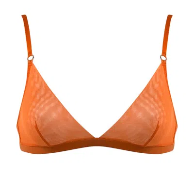 Nokaya Women's Yellow / Orange I.d. Line Soft Triangle Bralette - Mango In Yellow/orange