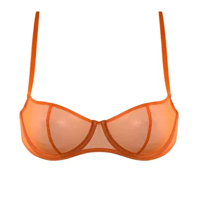 Nokaya Women's Yellow / Orange I.d. Line Underwired Soft Balcony Bra - Mango In Yellow/orange