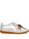 Nokwol August Two-tone Lace-up Sneakers In White