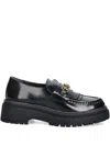 Nokwol Perry Fringed Loafers In Black