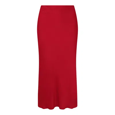 Nola London Women's Seren Midi Skirt In Tulip Red