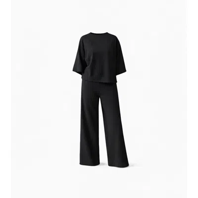 Nola Women's Black Mena Loungewear With T-shirt