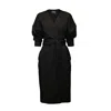 Nola Women's Black  Kimonodress In Black