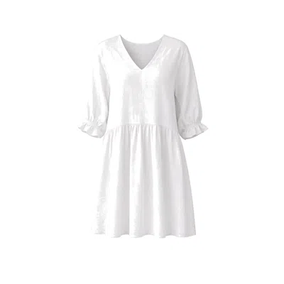 Nola Women's Tessa Dress White In Black