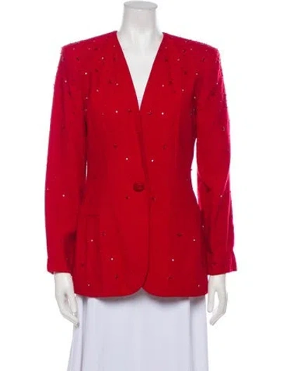 Pre-owned Nolan Miller Vintage 1980's Evening Jacket In Red