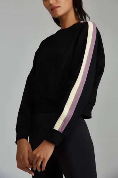 Noli Chase Sweatshirt In Mauve Ivory In Black