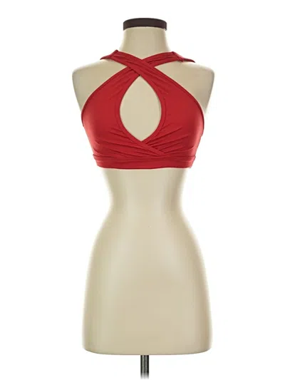 Pre-owned Noli Tank Top Red Halter Neckline Tops