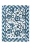 Nologo-chic Bordered Mat  Place Mat  Cotton Royal Blue One Size / Blue In Blue
