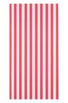 Nologo-chic Broad Stripe Cloth Table Cloth Cotton Coral Red M-l  Red In Red