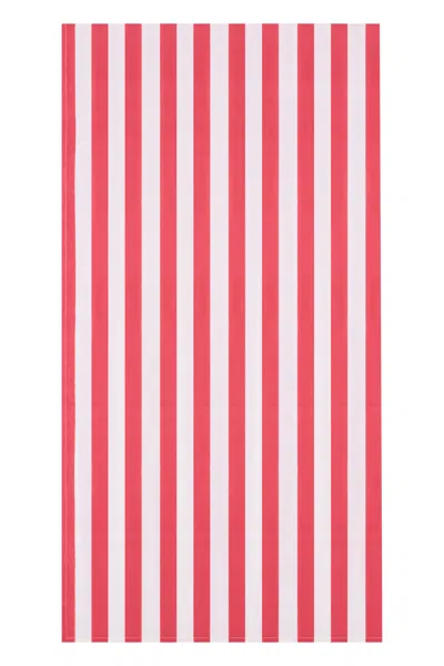 Nologo-chic Broad Stripe Cloth Table Cloth Cotton Coral Red M-l  Red