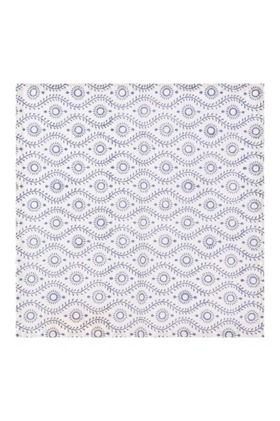 Nologo-chic Fresco Stripe Napkins With Wiggle Napkin Set Cotton Indigo One Size / Blue