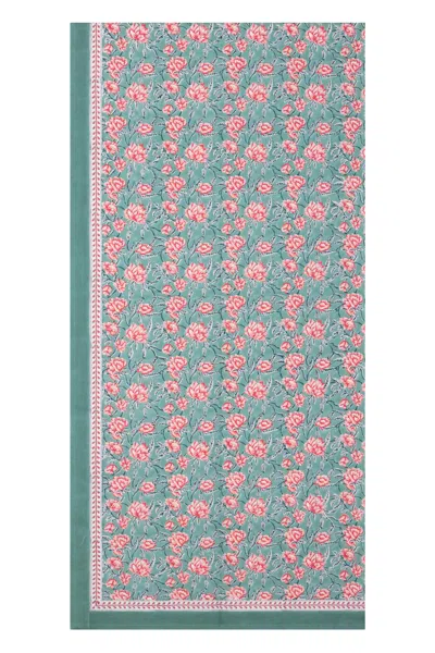 Nologo-chic Hand Printed Cloth Table Cloth Cotton Pine Green S-m Green