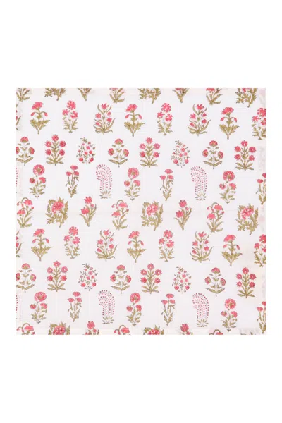 Nologo-chic Napkins With Mini Flower X  Napkin Set Cotton Pink One Size / Multicolour