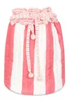 Nologo-chic Retreat Broad Stripe  Washbag Washbag  Cotton Coral-red One  Size / Red In Red