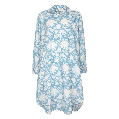 Nologo-chic Women's Hand Printed Nightshirt - De Nimes Blue