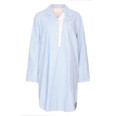 Nologo-chic Women's Mix Match Nightshirt Cotton Blue
