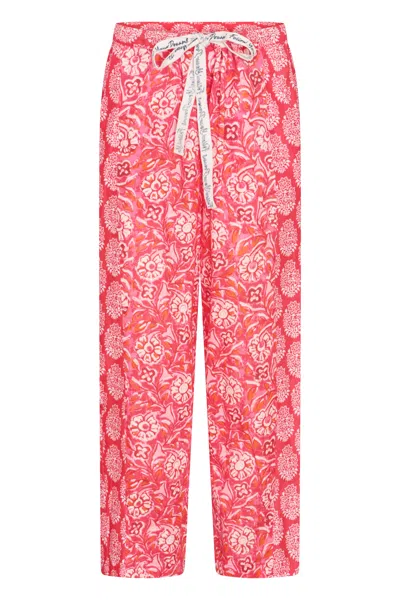 Nologo-chic Women's Pink Pj Mix Match Bonbon &  Cosmos Woman's Pj  Bottoms Cotton Multi