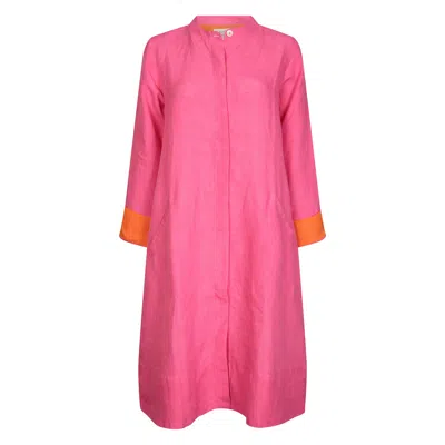 Nologo-chic Women's Super Mix Coat Dress - Peony Pink