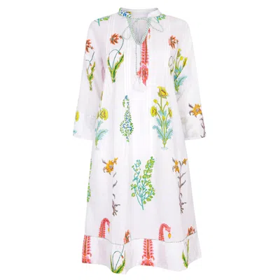Nologo-chic Women's Botanical Tassel Kurta Cotton Multi