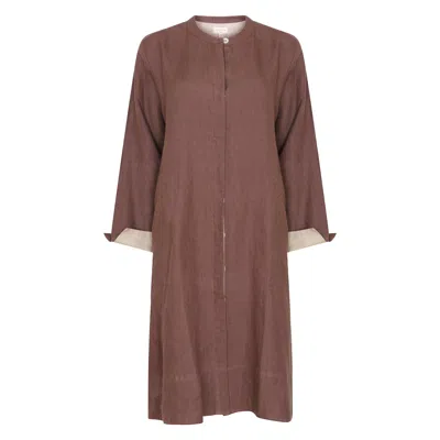 Nologo-chic Women's Green / Brown Super Mix Coat Dress - Mocha In Green/brown