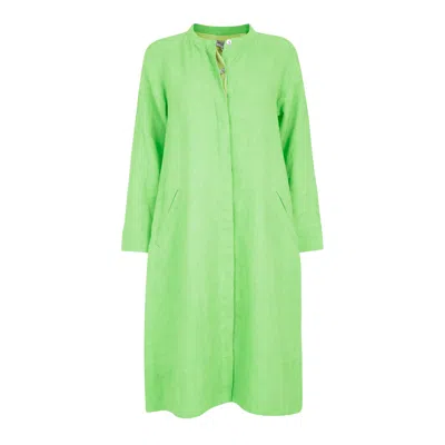 Nologo-chic Women's Green Super Mix Coat Dress Lime
