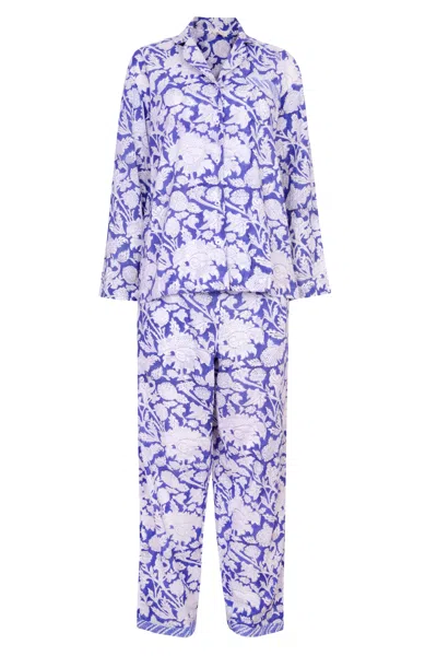 Nologo-chic Women's Hand Printed Pj's - China Blue