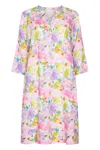 Nologo-chic Women's Highgrove Print Tunic Classic Dress Linen Multi In White