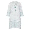 Nologo-chic Women's Holiday Block Dress Cotton - Blue In Blue
