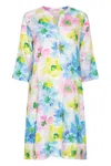 Nologo-chic Women's Murano Print Tunic Classic Dress Linen Multi In White