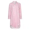Nologo-chic Women's Pink / Purple Jungle Party Nightshirt Cotton Poplin- Pink In Pink/purple