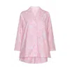 NOLOGO-CHIC WOMEN'S PINK / PURPLE JUNGLE PRINT COTTON POPLIN SHORTS PJ SET - PINK