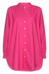 Nologo-chic Women's Pink / Purple Malabar Oversized Shirt - Pink In Pink/purple