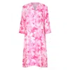 Nologo-chic Women's Pink / Purple Pink Jay Classic Tunic Dress Linen In Pink/purple