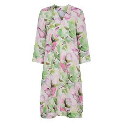 Nologo-chic Women's Water Melon Print Picot Dress Linen Multi In Orange