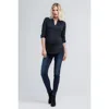 Nom Maternity Women's Amelie Knit Transitional Top In Black