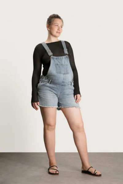 Nom Maternity Austin Shortalls In Blue