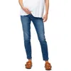 Nom Maternity Bff Over The Belly Taper Leg Maternity Jeans In Dark Blue