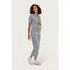Nom Maternity Calista Ribbed Nursing Top In Gray
