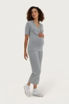 Nom Maternity Camilla Pant In Gray