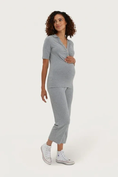 Nom Maternity Camilla Pant In Gray