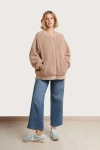 Nom Maternity Cozy Before & After Jacket In Brown