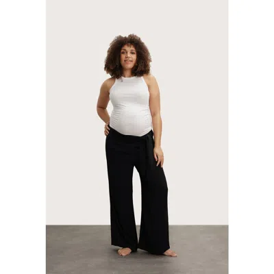 Nom Maternity Easy Wrap Pant In Black