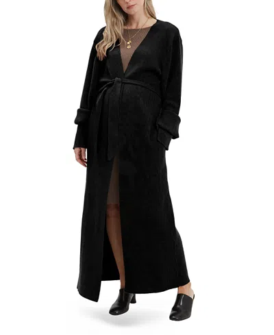 Nom Maternity Emaline Maternity Cardigan In Black